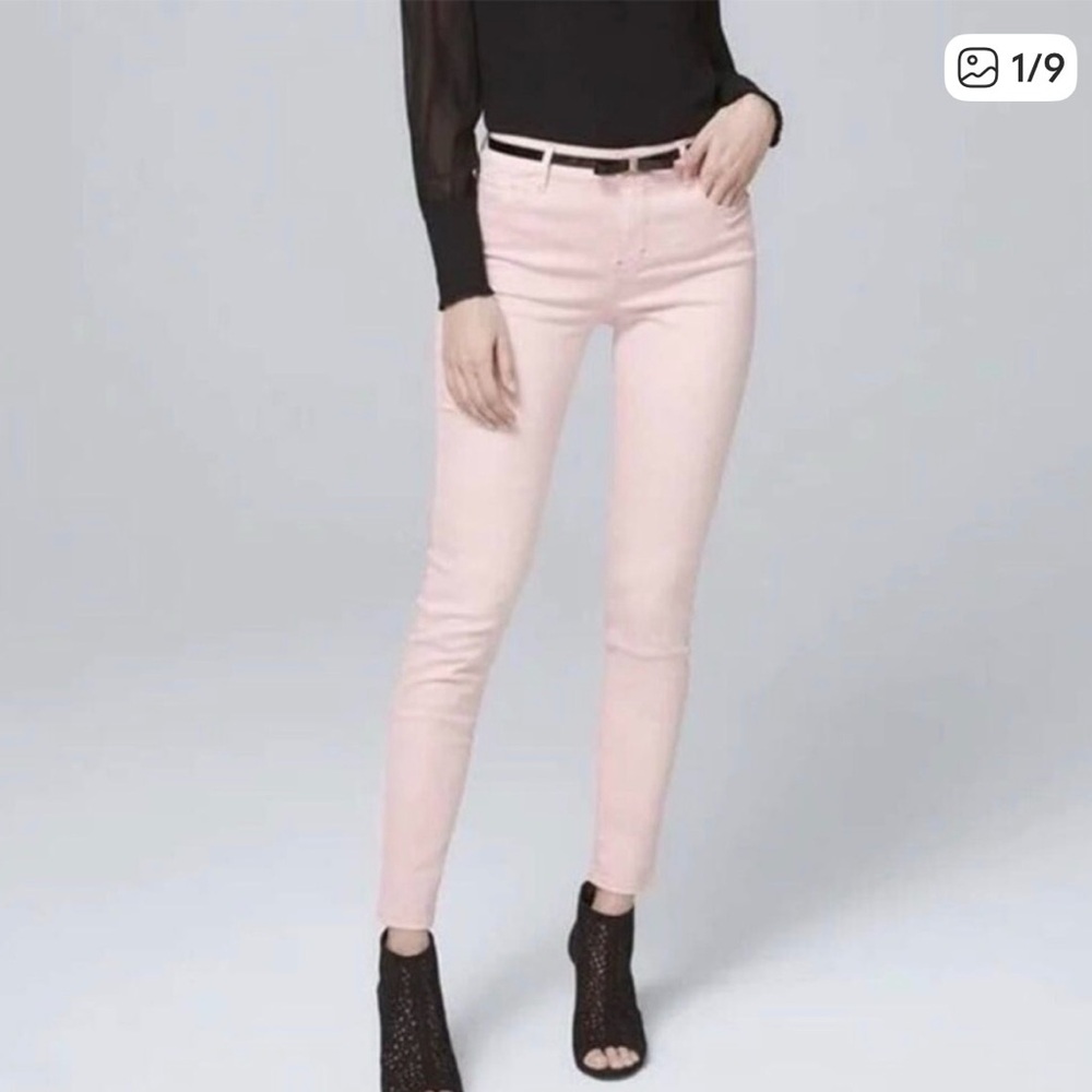 White House Black Market Light Pink Skinny Jeans